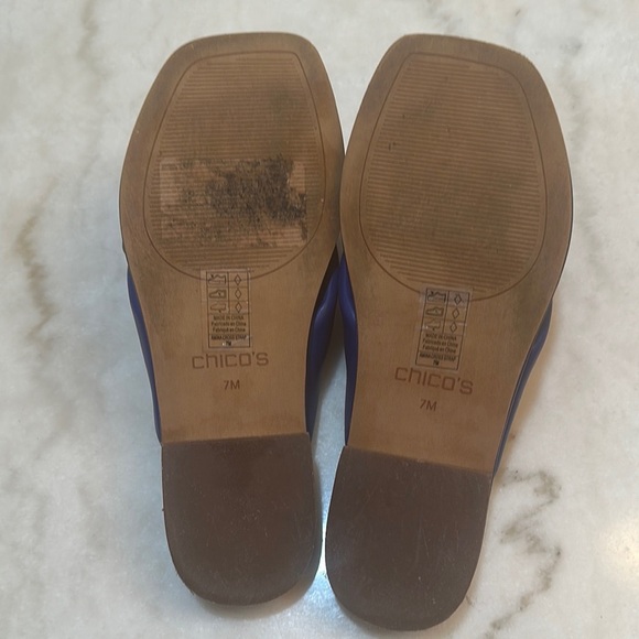 Chico's Blue Slide Sandals Minimalist Design - Picture 4 of 6